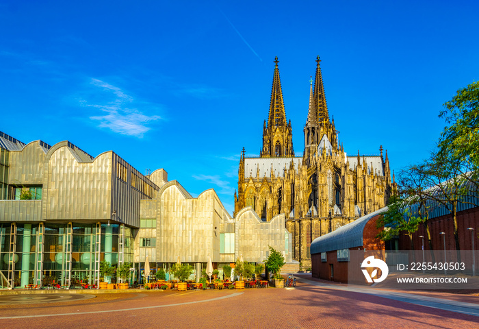 Philharmony and cathedral in Cologne, Germany