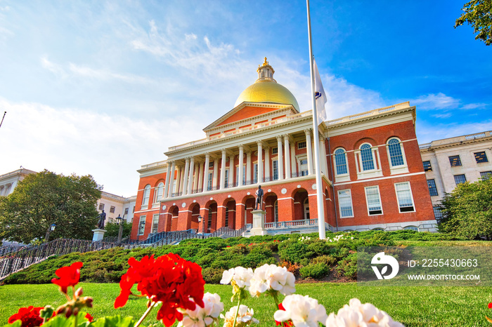 Massachusetts State House, a landmark attraction frequently visited by numerous tourists