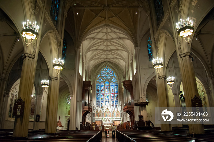 The interior of Grace Episcopal Church in Lower Manhattan