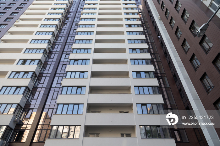 Modern facade of a multi storey building.