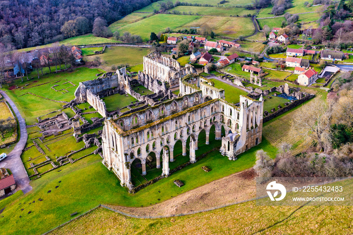 Rievaulx Abbey from a drone point of view