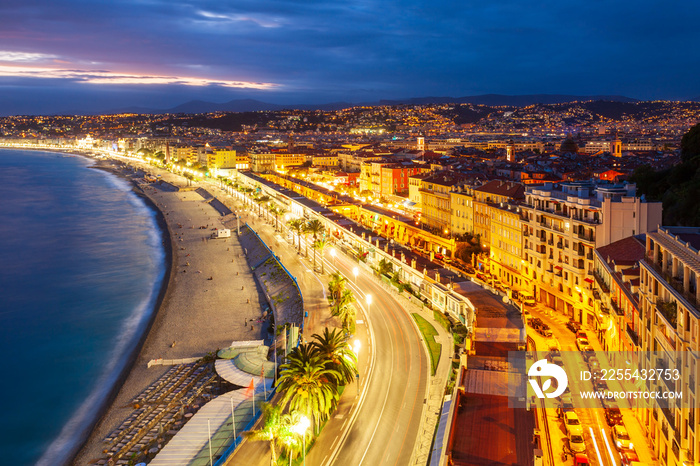 Nice aerial panoramic view, France