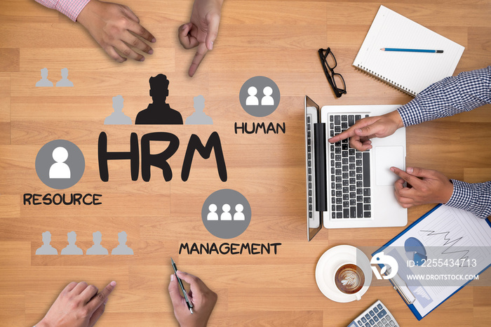 HRM Human Resource Management  Strategy Planning Working HRM man