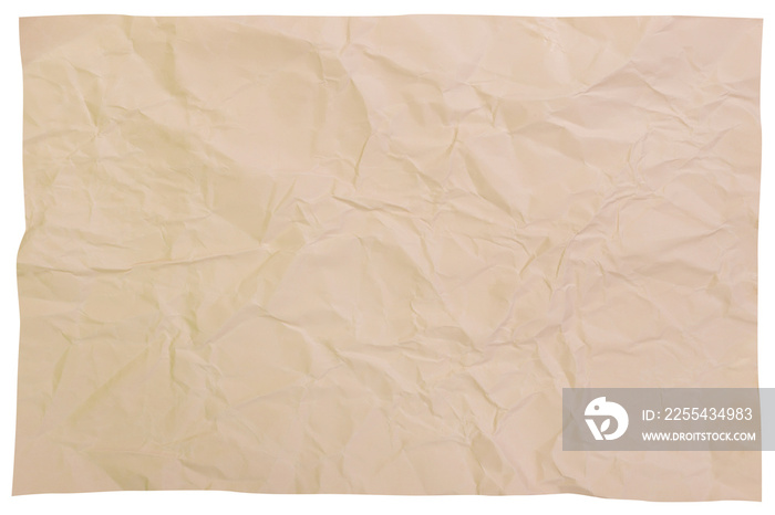 Orange pastel crumpled paper sheet