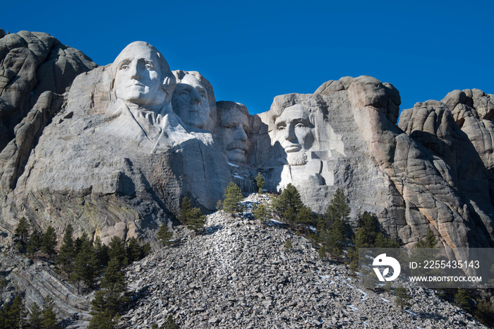 Mount Rushmore Memorial Monument in Black Hills of South Dakota