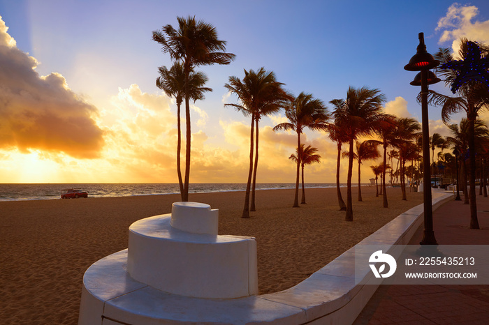 Fort Lauderdale beach sunrise Florida US