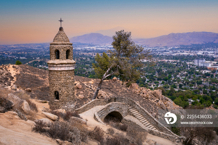 Peace Bridge  of Mount Rubidoux overlooking Riverside, California.