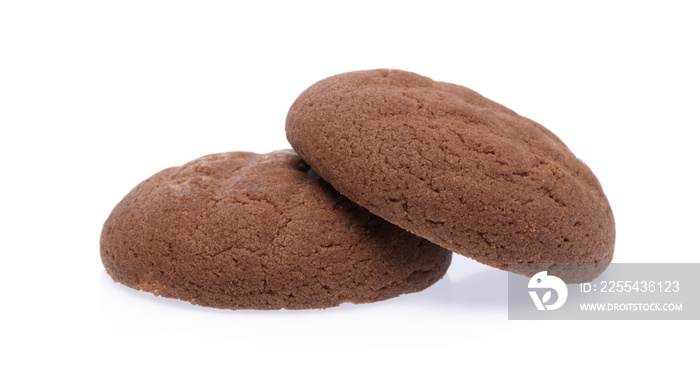 chocolate cookies isolated on white background