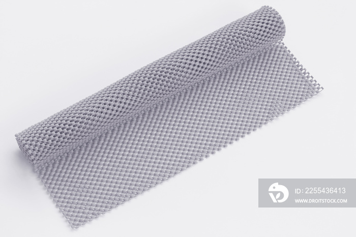 slip rubber mat grey isolated on white background