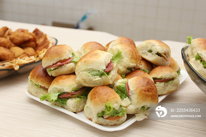 mini sandwiches hamburgers snack food