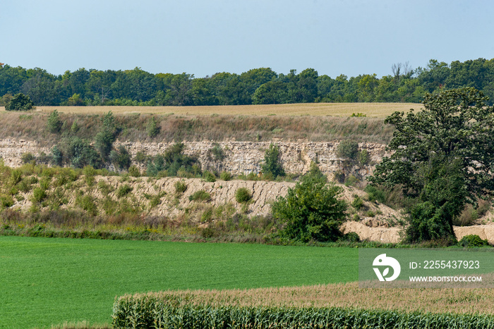 Niagara Escarpment stone quarry.Fond du Lac County, Byron Townshp, Wisconsin