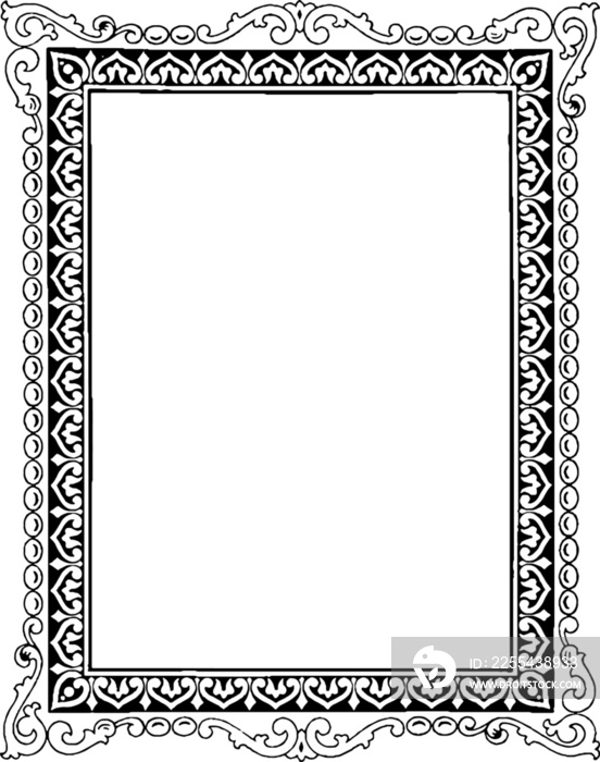 ornate vintage frame with a transparent background