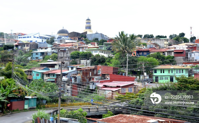 Quartier périphérique de San José, capitale du Costa Rica