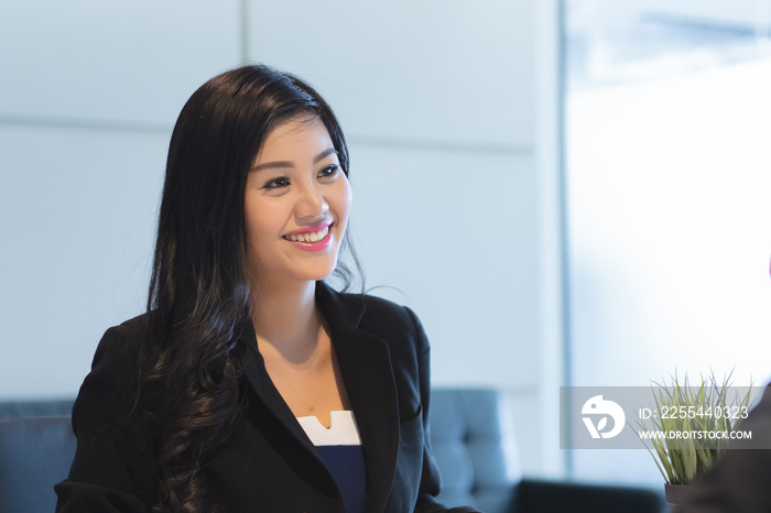 HR manager interviewing female candidate applicant who recruit job in the office.