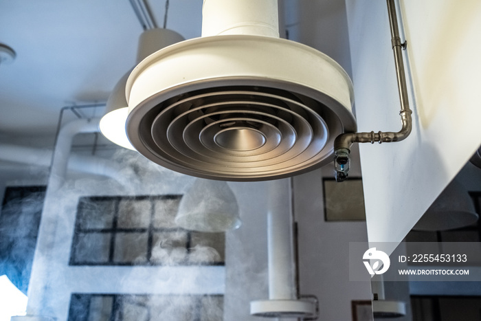 smoke extractor hood in an industrial kitchen.