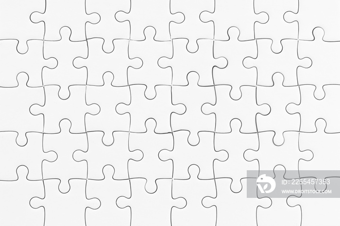 White jigsaw puzzle as background