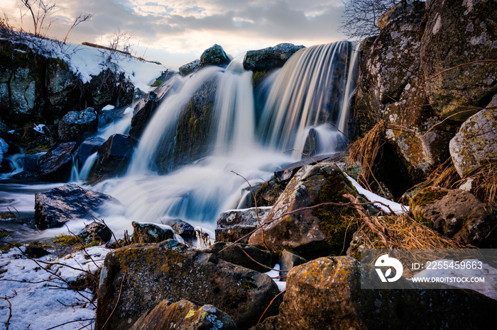 Eisgraben, Rhön, Wasserfall, Fels, Unterfranken, Franken, Bayern, Deutschland