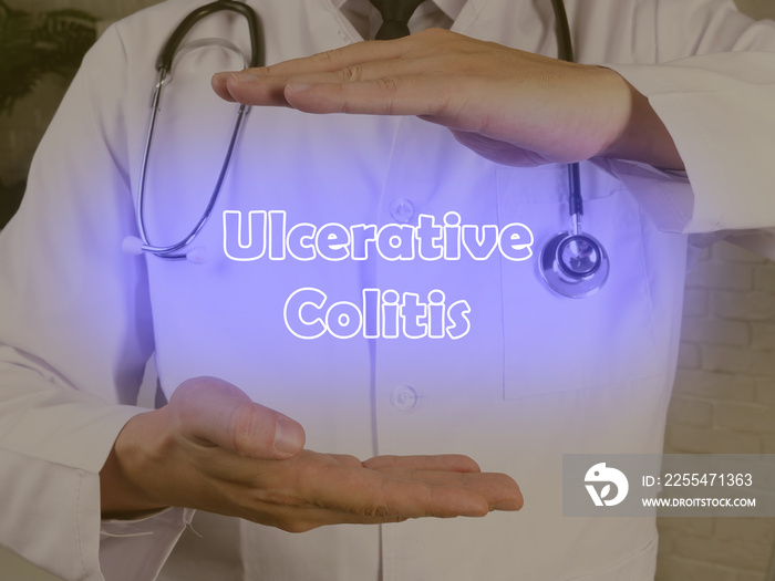 Conceptual photo about Ulcerative Colitis with handwritten text.