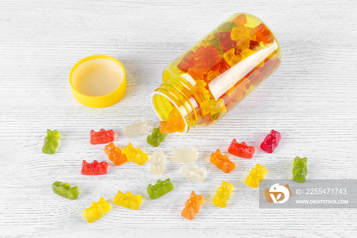 vitamins for children like jelly candy on the table