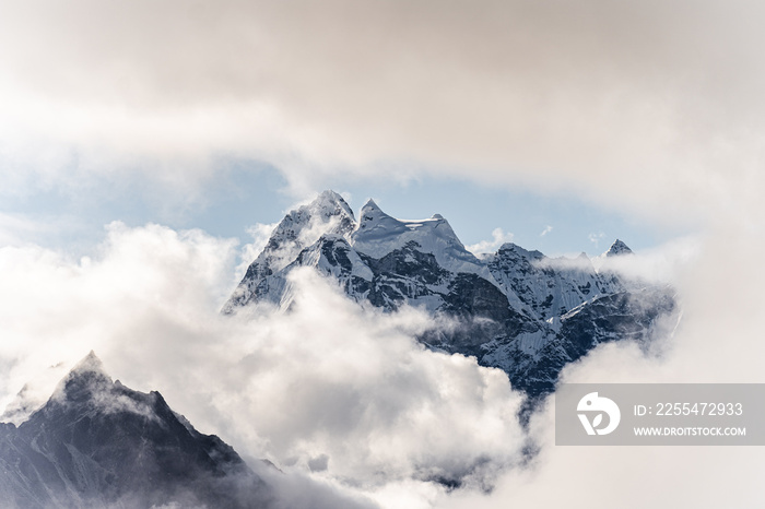 snow covered mountains