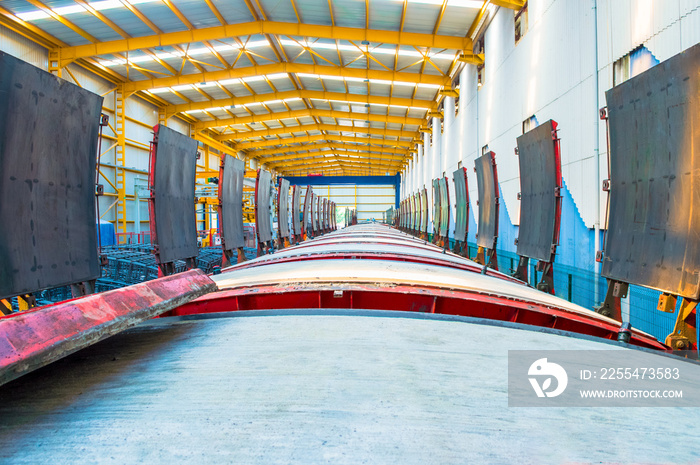 Huge cylinder cement segments built for the tube project