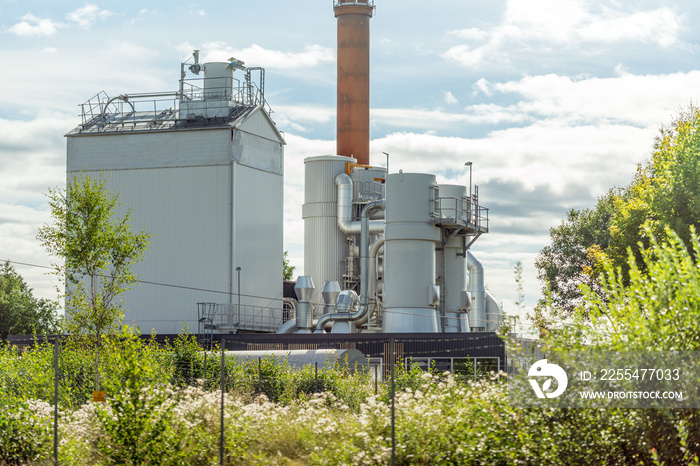 Bio factory building producing renewable energy and district heating.