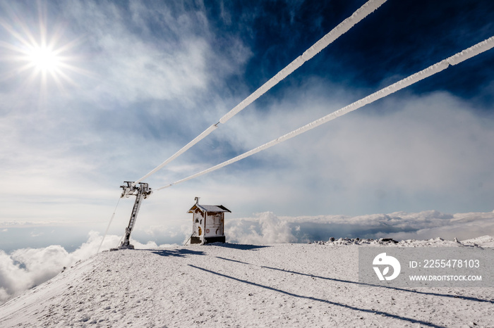 Ski lift on Etna - Sicily - Italy