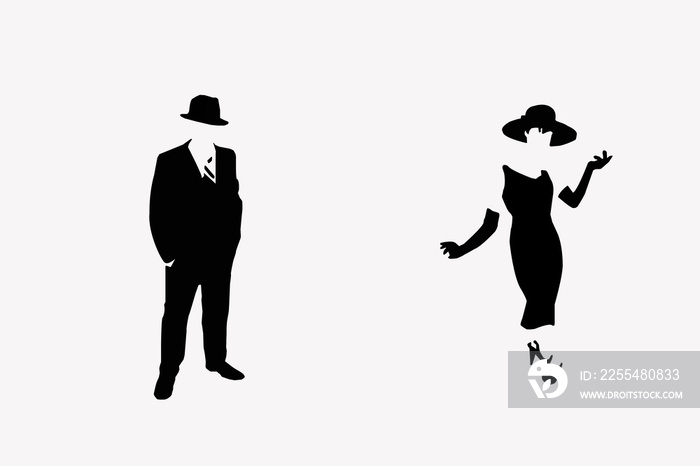 Women’s and men’s restroom icon sign,A man and a lady toilet silhouette. People icon llustration