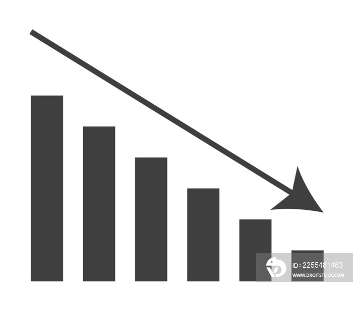 down chart icon. One of the collection icons for websites, web design, mobile app