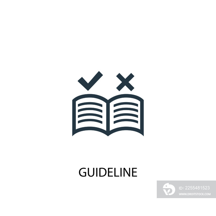 guideline icon. Simple element illustration. guideline concept symbol design. Can be used for web and mobile.