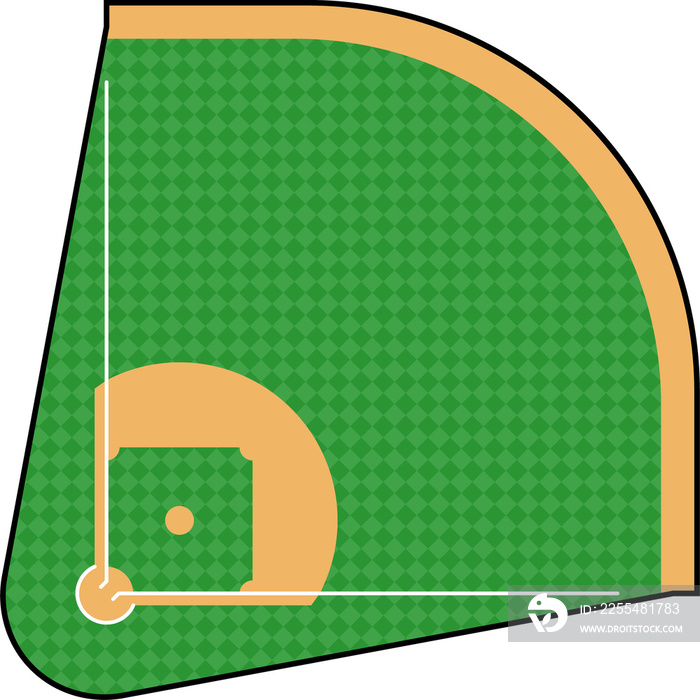 Baseball field stadium or playground isolated icon