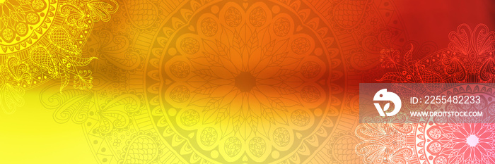 Colorful background with mandala element. Vintage decorative elements. Islam, Arabic, Indian, Ottoman motifs.