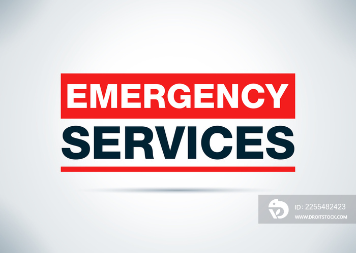 Emergency Services Abstract Flat Background Design Illustration