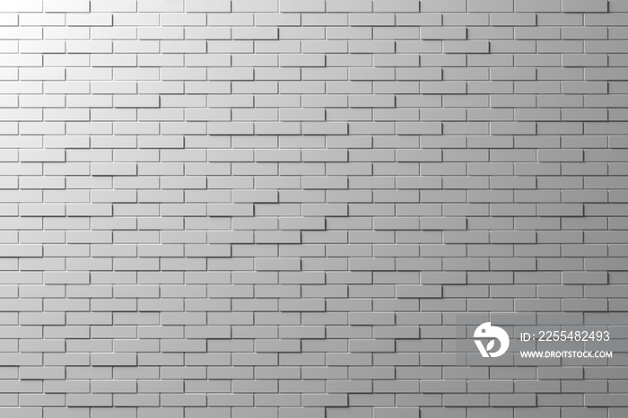 White architectural background, uneven brick wall. Concept for a real estate agency or developer of a modern urban center. 3d rendering.