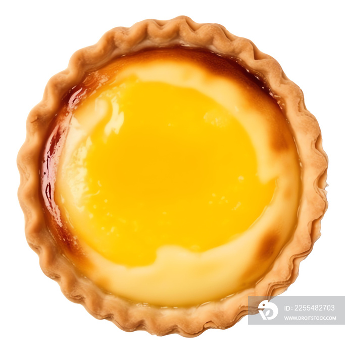 egg tart isolated on transparent background