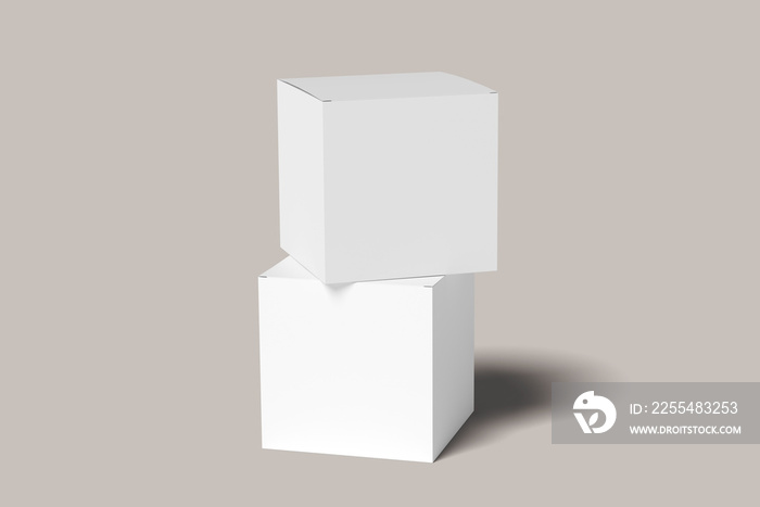 Square box blank mockup