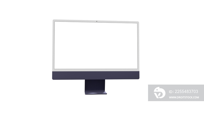 Modern computer monitor with blank screen