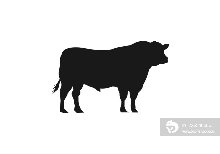 Cow logo template design abstract icon isolated white background