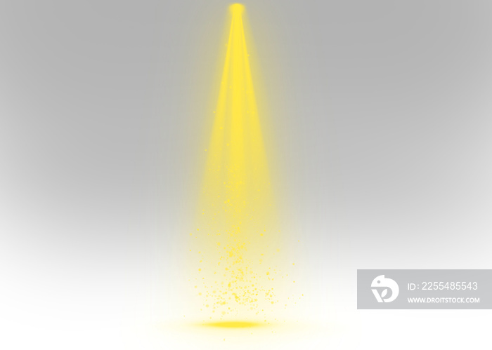 Spotlight isolated on transparent background