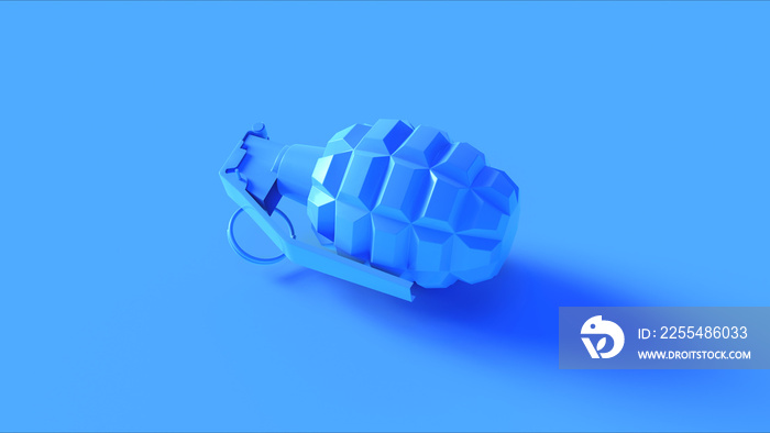 Blue Grenade 3d illustration 3d render