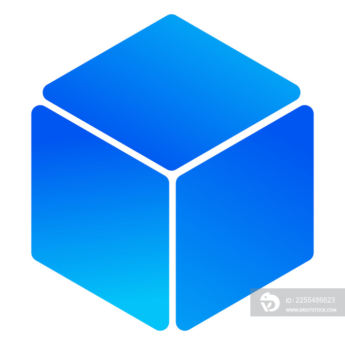 blue cube