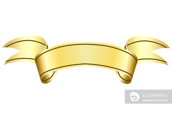 gold ribbon award element template blank space