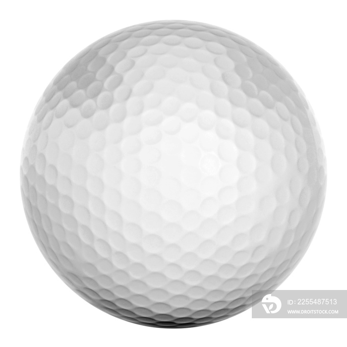 Golf ball on transparent background