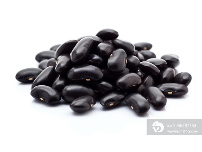 A pile of black beans with the word black on it