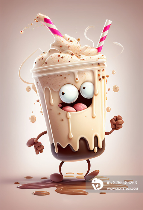 milkshake cartoon character