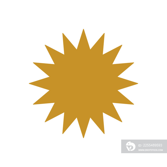 basic shape design element in golden color