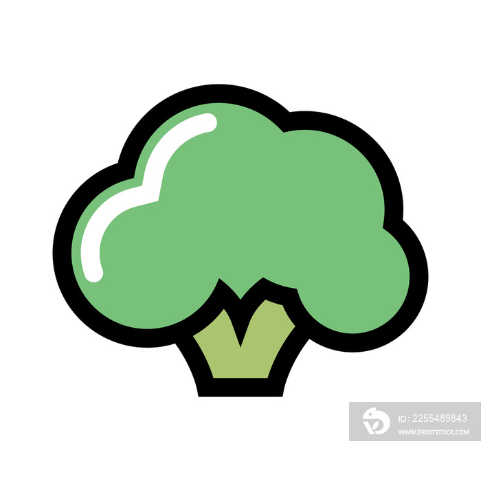 Brocolli icon with a color style that is suitable for your modern business