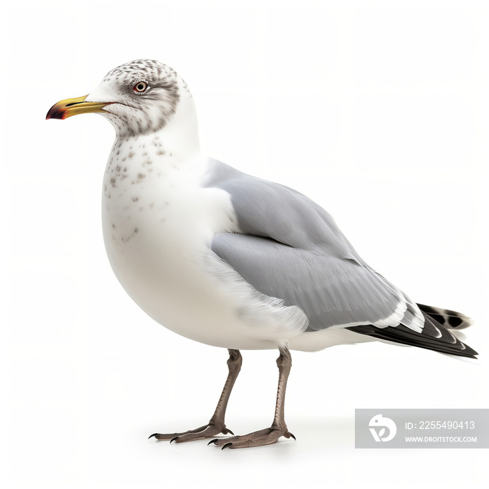 seagull on white background