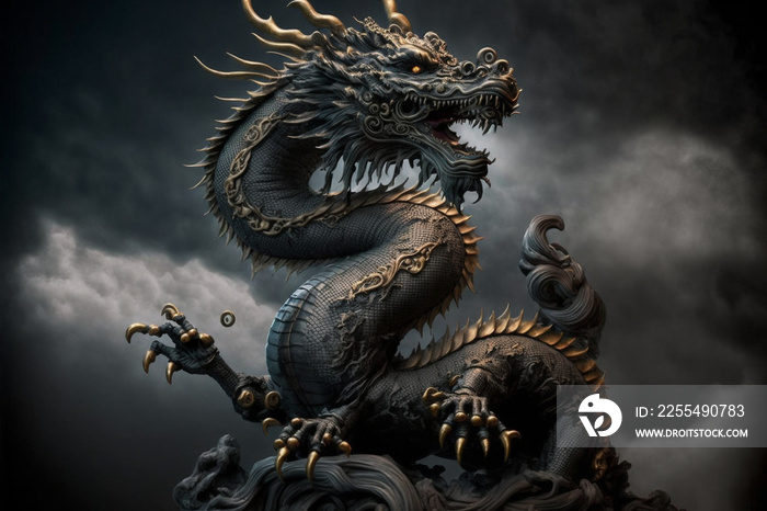 Chinese dragon. 2024, the year of the dragon