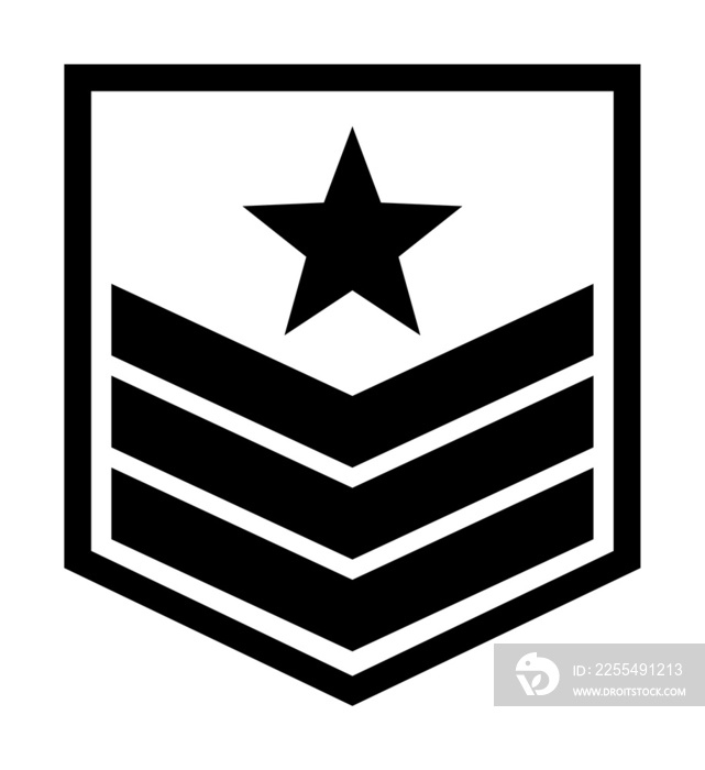 military badge on the sleeve icon. Element of military for mobile concept and web apps. Detailed military badge on the sleeve icon can be used for web and mobile. Premium icon